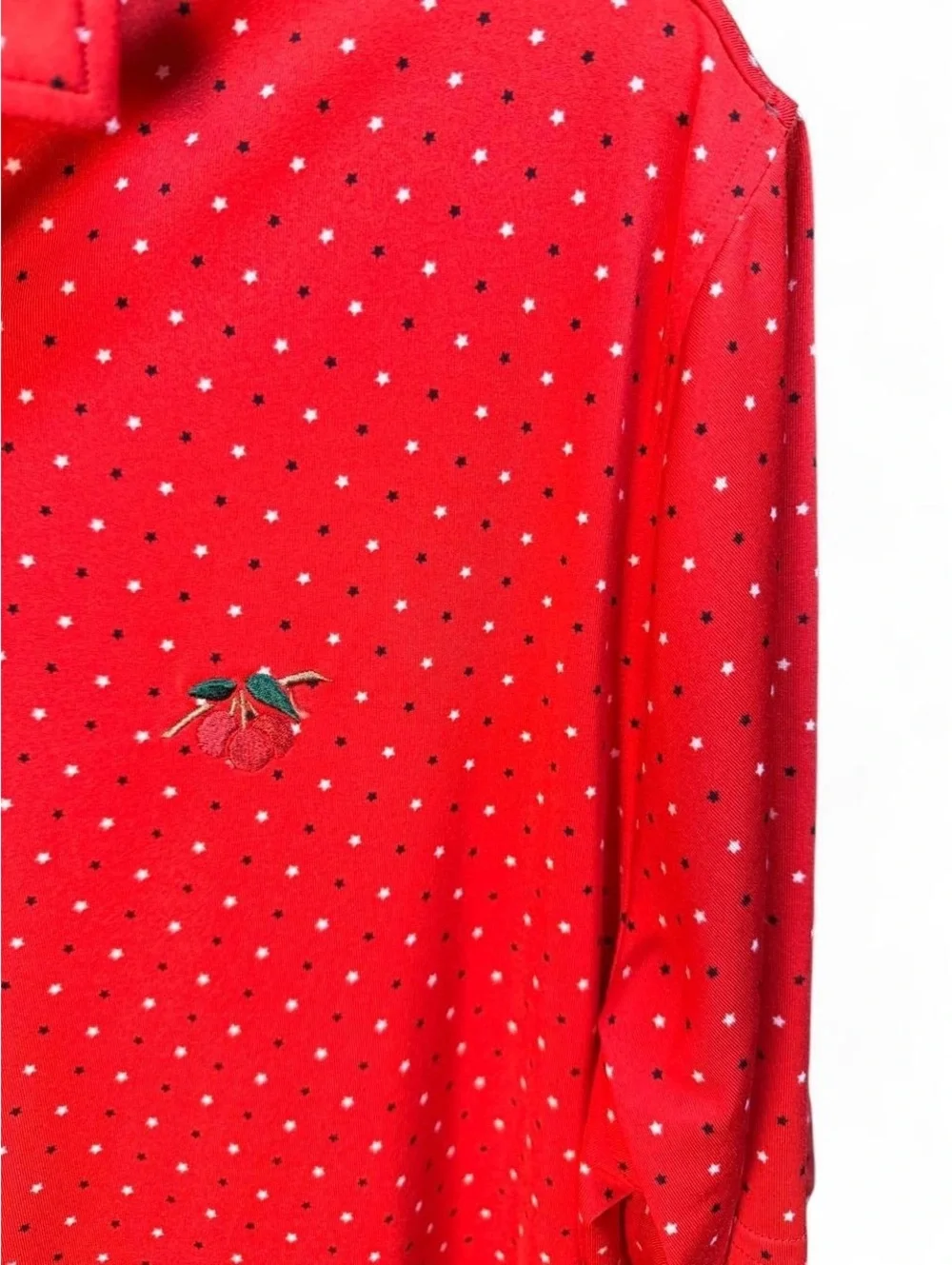 Fairway & Greene Stars Aligned Golf Polo XL Red Made USA Rose Logo